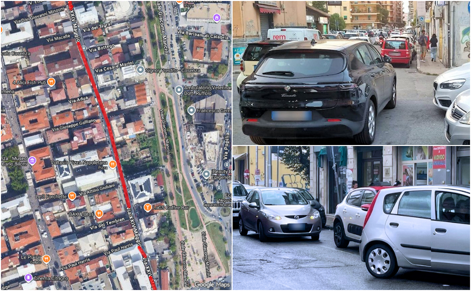 «Basta rattoppi alla viabilità». La proposta di Alimena per Via XXIV Maggio «marciapiedi ampi, alberi e una corsia» 51 Via XXIV Maggio Cosenza traffico