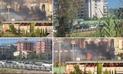 incendio a2 traffico bloccato verso cosenza sud 03