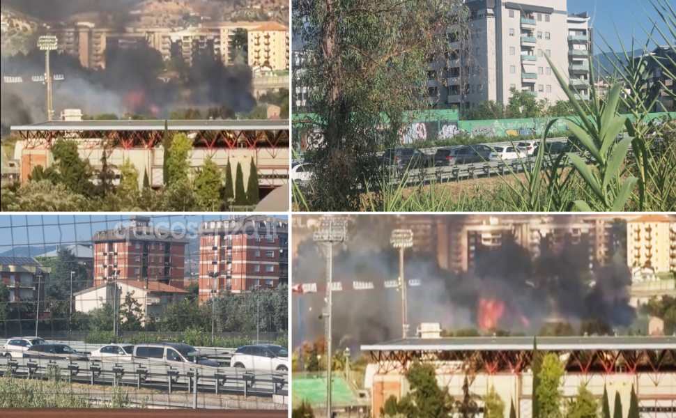 incendio a2 traffico bloccato verso cosenza sud 03