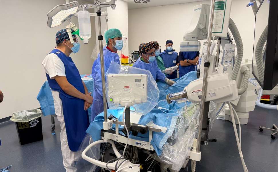 sala di cardiologia interventistica