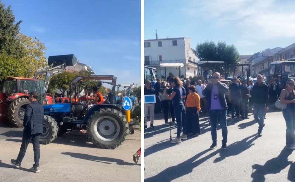 Caro carburante: oltre 200 agricoltori ancora in piazza nel Cosentino «basta, così non si può più lavorare» 52 Agricoltori protesta san marco argentano 02