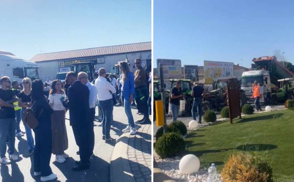 Caro carburante: oltre 200 agricoltori ancora in piazza nel Cosentino «basta, così non si può più lavorare» 53 Agricoltori protesta san marco argentano 3