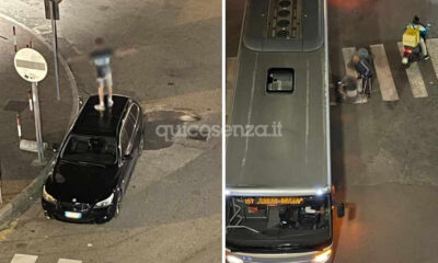 Autostazione di Cosenza giovane in escandescenze