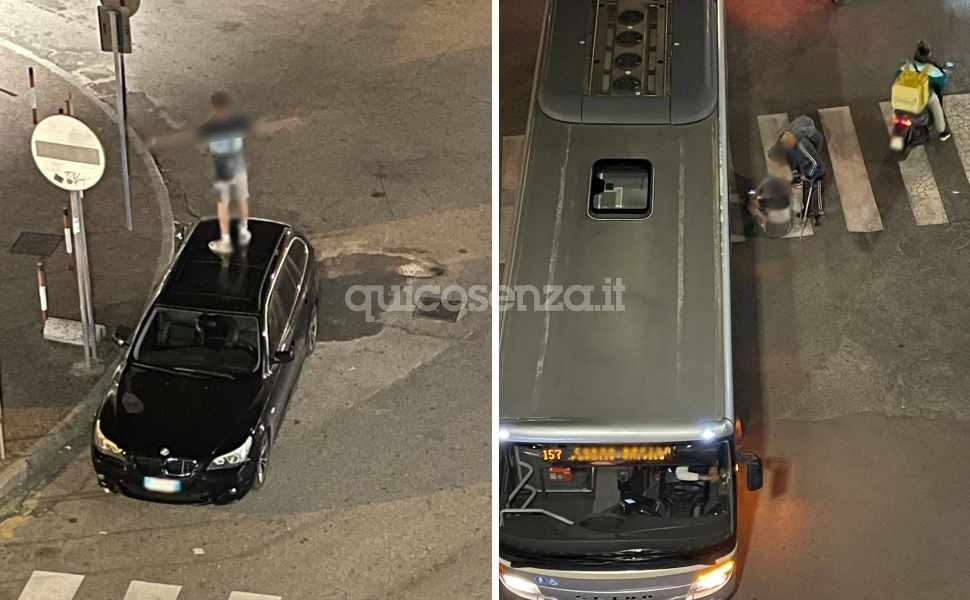 Autostazione di Cosenza giovane in escandescenze