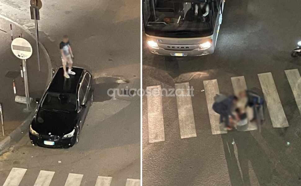 Autostazione di Cosenza giovane in escandescenze 2
