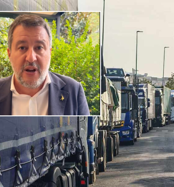 Autotrasportatori in protesta: Salvini "In arrivo oltre 1 miliardo di euro". Poi la stoccata "troppe fake news in rete" 56 Autotrasportatori Salvini ministro risorse