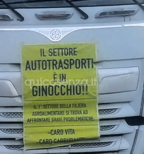 Calabria blocchi Rende sciopero autotrasporto