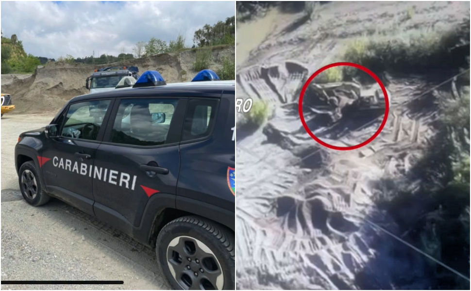 Carabinieri furto di inerti
