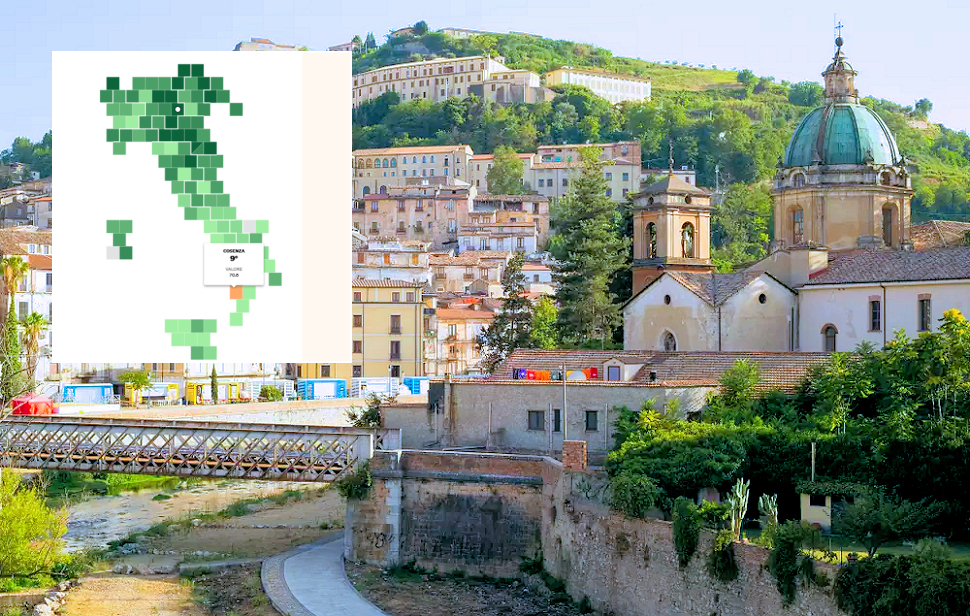 Ecosistema Urbano 2026: Cosenza vola al 9° posto ed è la regina green di tutto il Centro e Sud Italia - CLASSIFICA 51 Cosenza Rapporto Ecosistema Urbano 2026