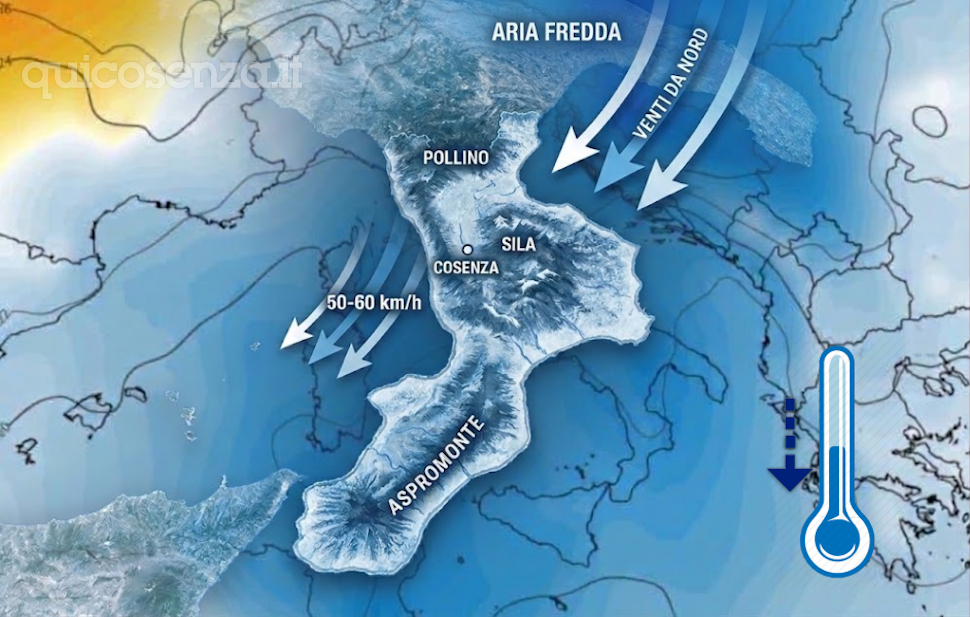 Aria fredda dai Balcani, weekend di Ognissanti in Calabria con rovesci, prima neve sulle vette della Sila e temperature in calo 213 aria Fredda Calabria neve sila