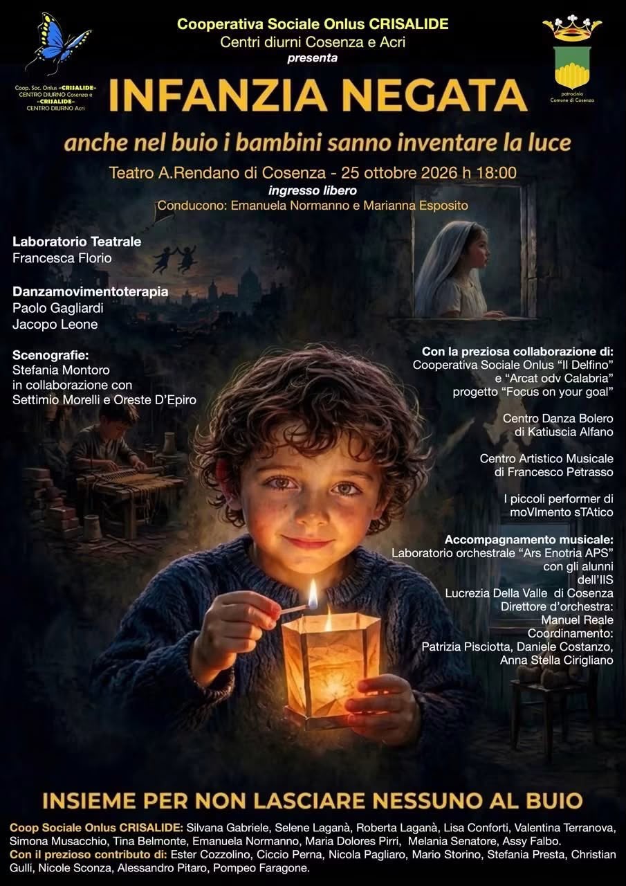 "Focus on your GOAL": la ricetta dell'ascolto. Il progetto che aiuta i ragazzi cosentini a uscire dal buio delle dipendenze 54 Infanzia Negata Cosenza Rendano