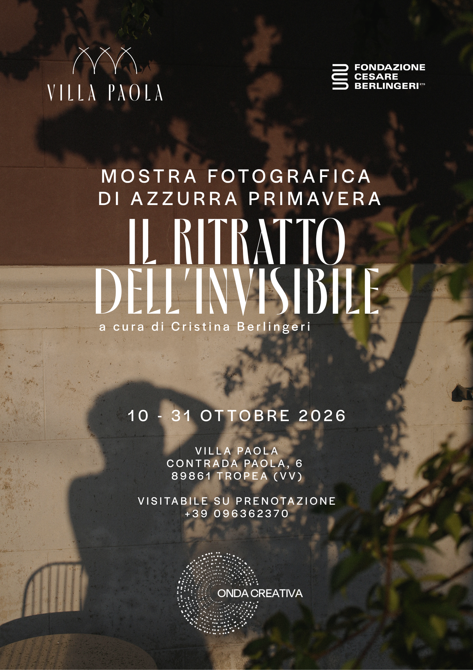 Onda Creativa torna a Villa Paola con "Il ritratto dell'invisibile", mostra fotografica d'arte contemporanea 52 Mostra Villa Paola Il ritratto dell'invisibile Onda Creativa