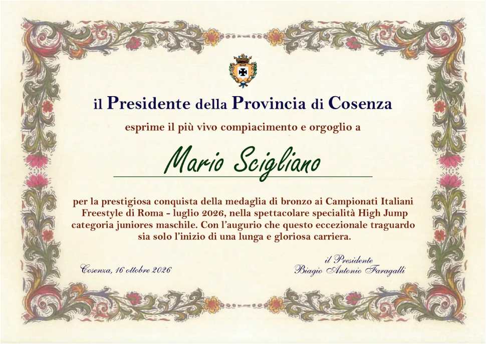 Premiazione Mario Scigliano Provincia Cosenza 03