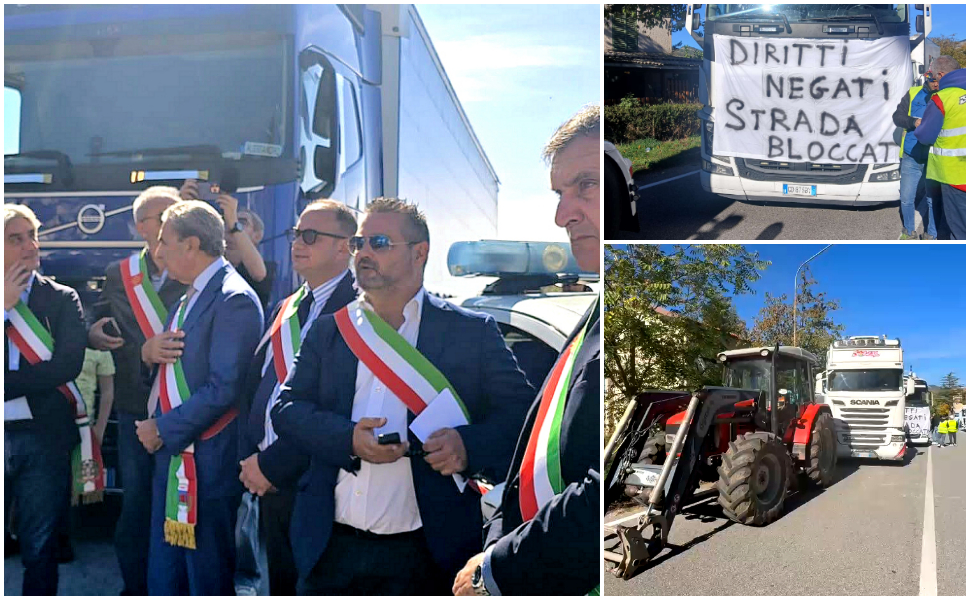 Protesta trattori e autotrasportatori sindaci