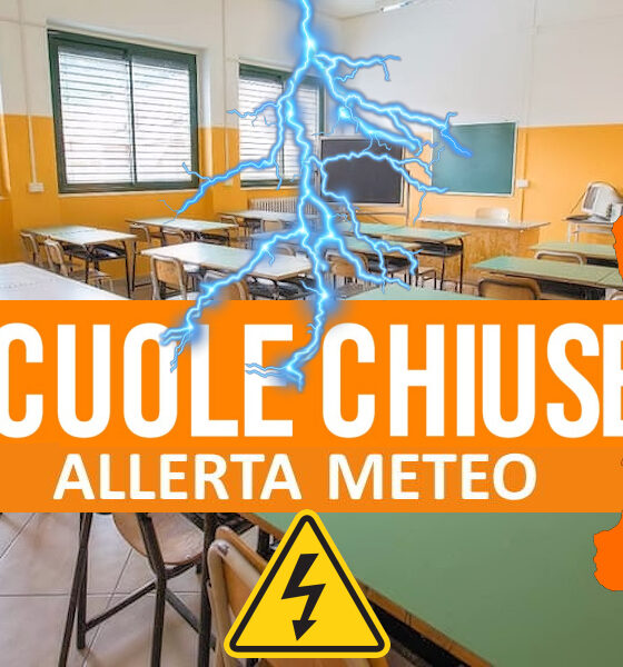 Maltempo e allerta arancione in Calabria: scuole chiuse domani a Cosenza, sabato 10 ottobre 56 Scuole chiuse Cosenza allerta arancione 10 ottobre