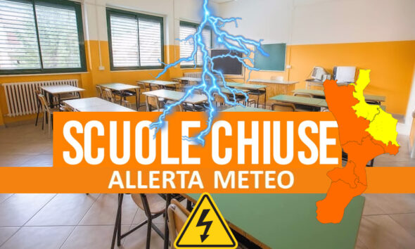 Scuole chiuse Cosenza allerta arancione 10 ottobre
