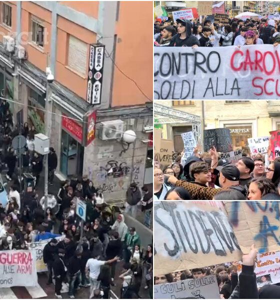 Studenti Cosenza corteo scuola protesta