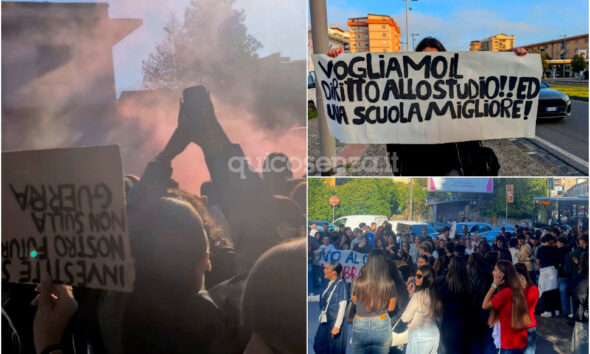 Studenti protesta Cosenza scuole