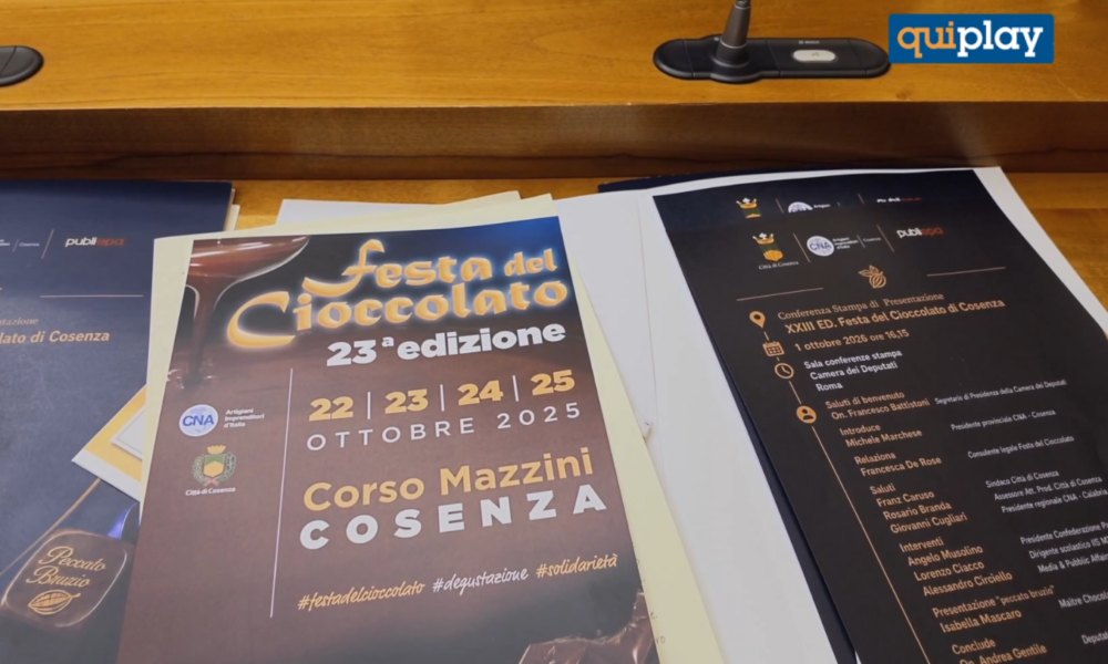 Festa del Cioccolato Cosenza 2026, presentata a Montecitorio la 23ª edizione