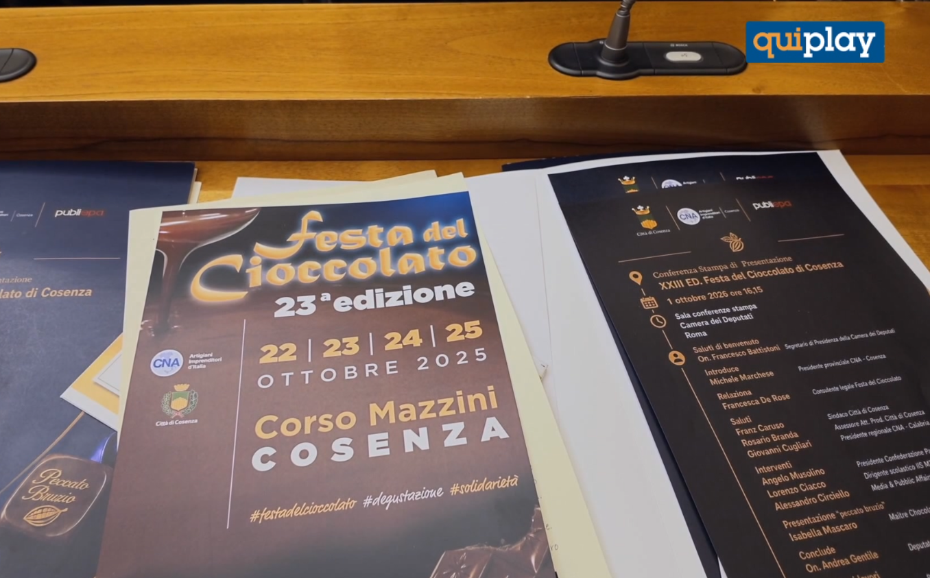 Festa del Cioccolato Cosenza 2026, presentata a Montecitorio la 23ª edizione