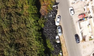 Una distesa di pneumatici e rifiuti a ridosso dei binari ferroviari, denunciato il titolare di una ditta 51 discarica pneumatici finanza 04
