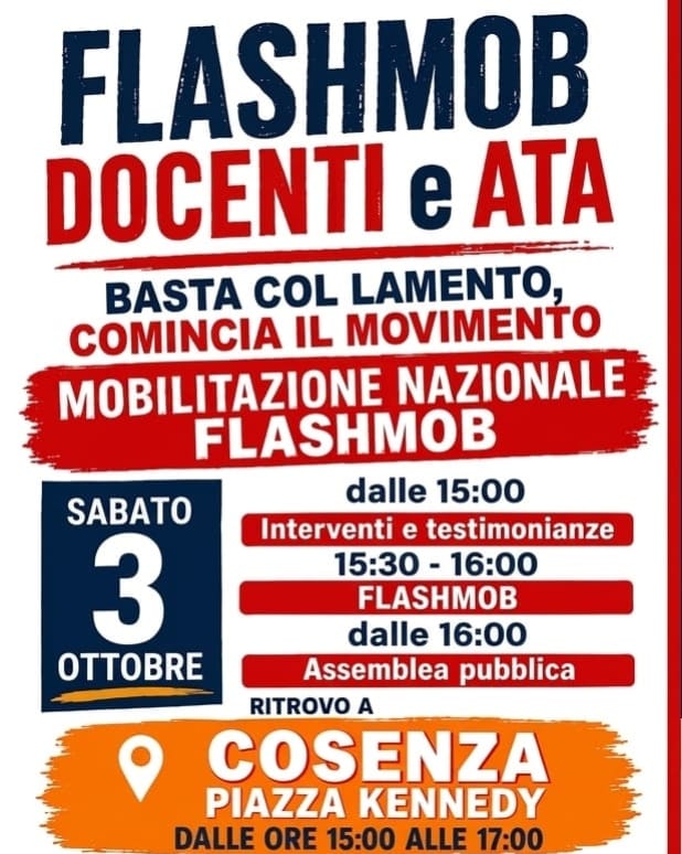 docenti flash mob cosenza