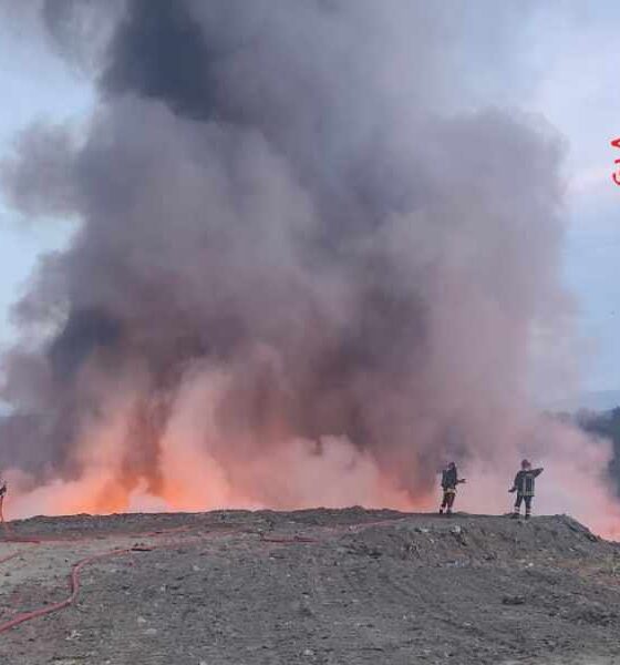 incendio discarica Pianopoli