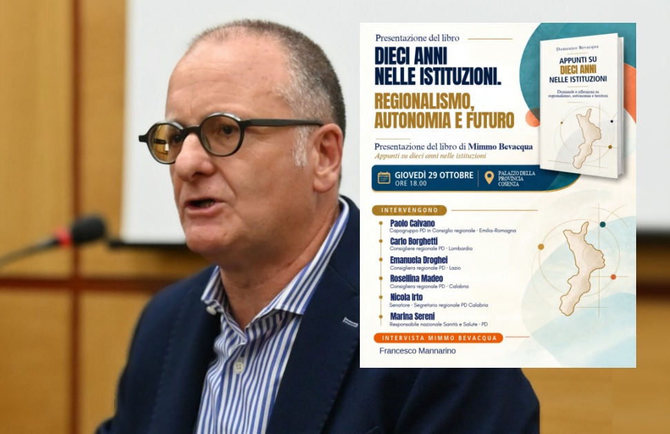 Cosenza: il futuro delle regioni e lo spopolamento. Mimmo Bevacqua presenta il suo libro