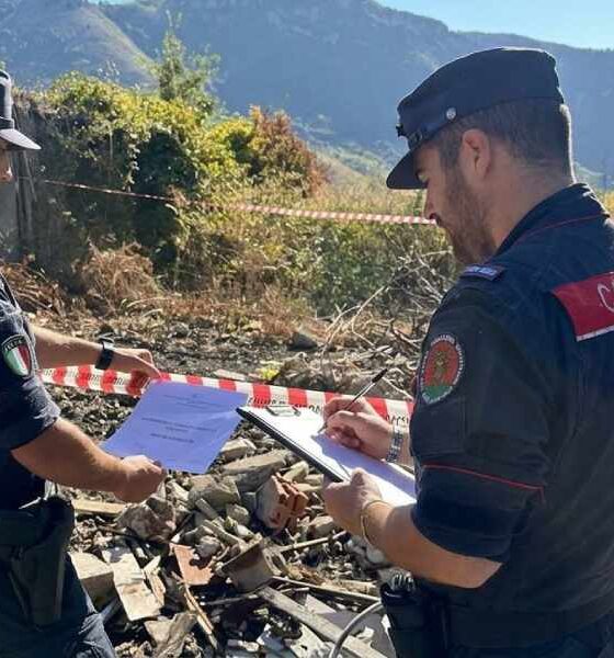 papasidero parco rifiuti sequestro incendio